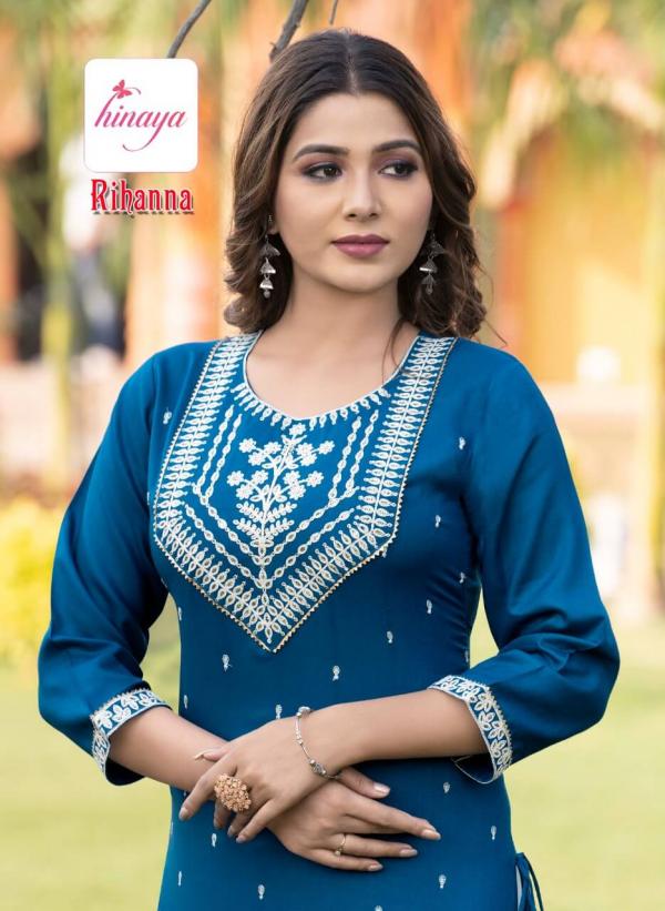 Hinaya Rihanna Vol 6 Regular Wear Kurti With Bottom Collection